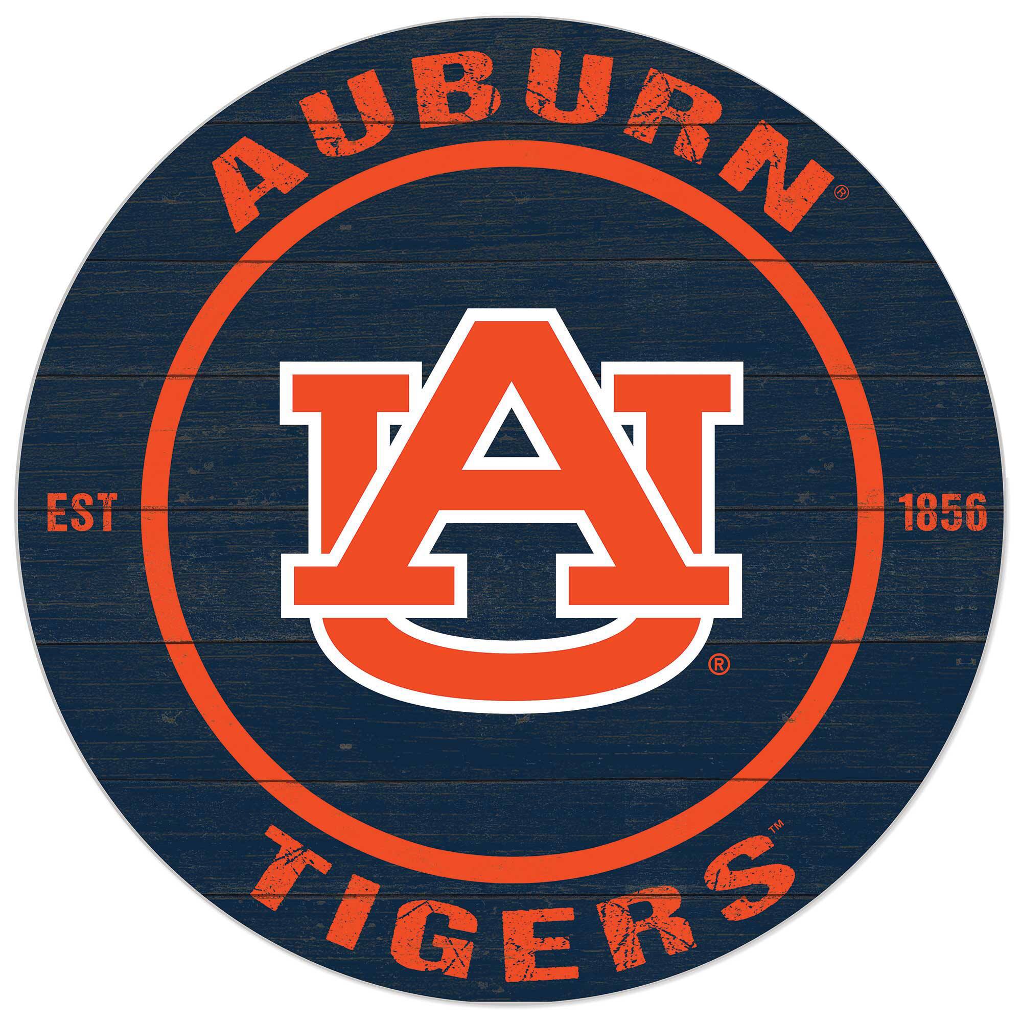 Auburn Tigers 20'' x 20'' Indoor/Outdoor Circle Sign