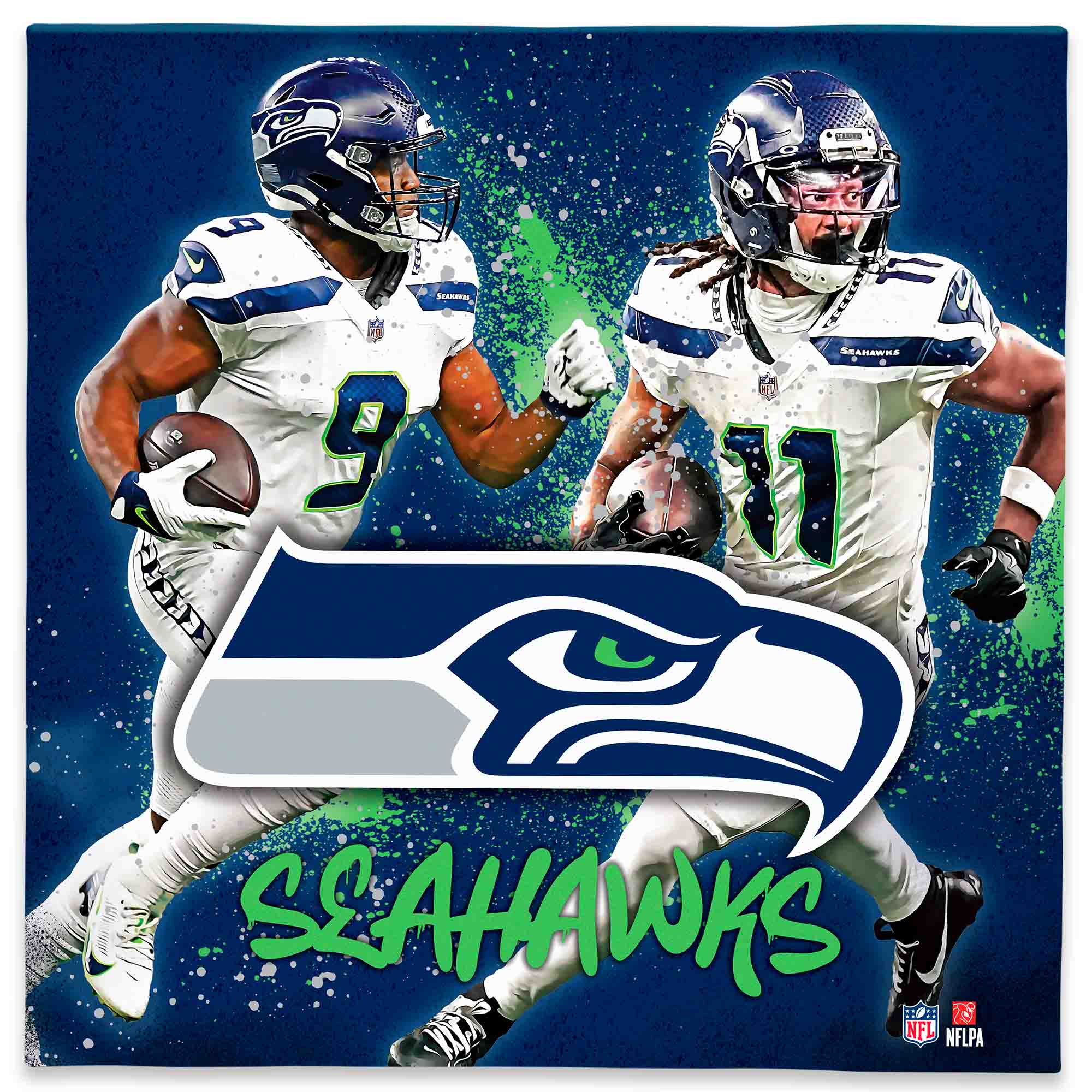 Sure, here is the corrected and grouped text from the image:

- S 1 g 9 PERBRC E GXET GEAHAWHS + a 11 SSAHAWKS
- NFL NFLPA
- SEAHAWKS
