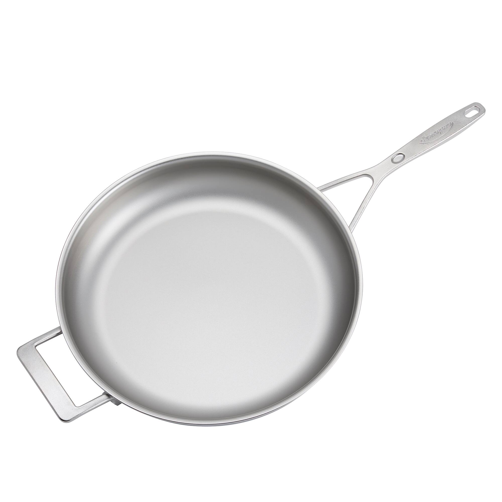 Alt View 1. Demeyere - Demeyere Industry 5 Nanotouch 12.5-inch fry pan with Handle Helper - Stainless Steel.