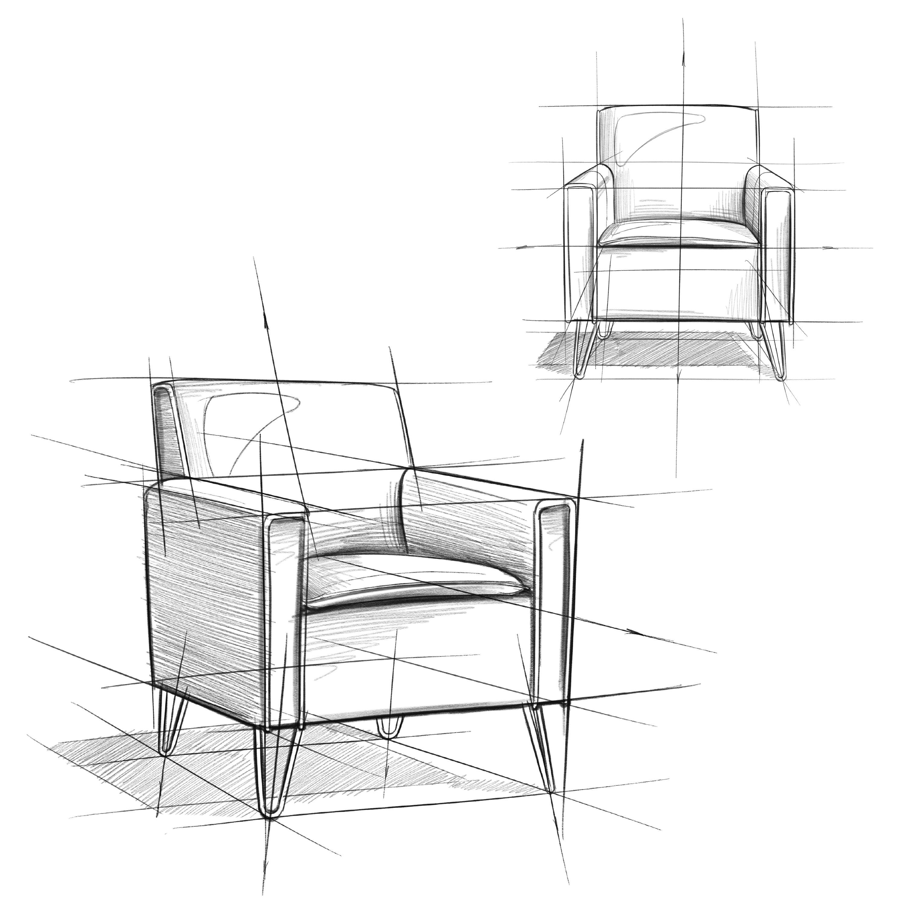 Alt View 18. Simpli Home - Warren Mid-Century Modern Woven Fabric Chair - Cool Gray.