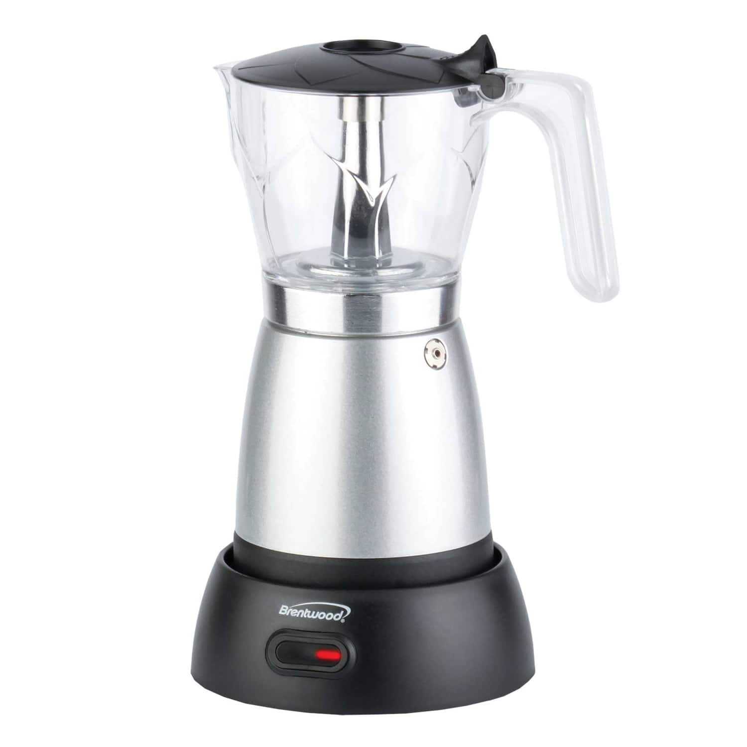 Brentwood - Ts-119s 6-cup Electric Moka Pot Espresso Machine - Silver