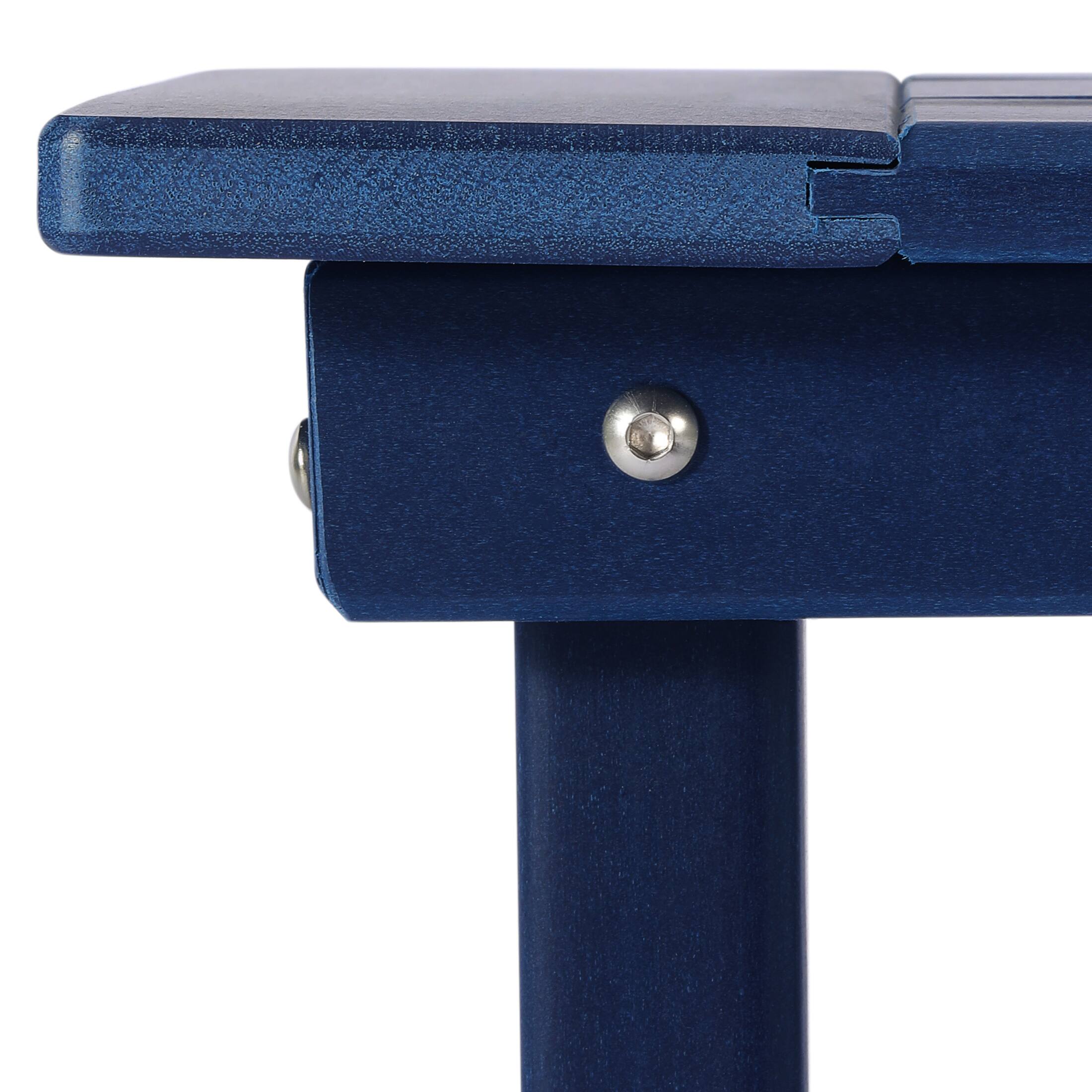Alt View 1. WestinTrends - WestinTrends Malibu 65" Outdoor Patio Trestle Dining Bench - Navy Blue.
