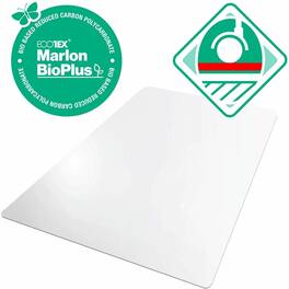 Floortex - BioPlus Eco Friendly Carbon Neutral Chair Mat for Hard Floors - 46'' x 60'' - Clear
