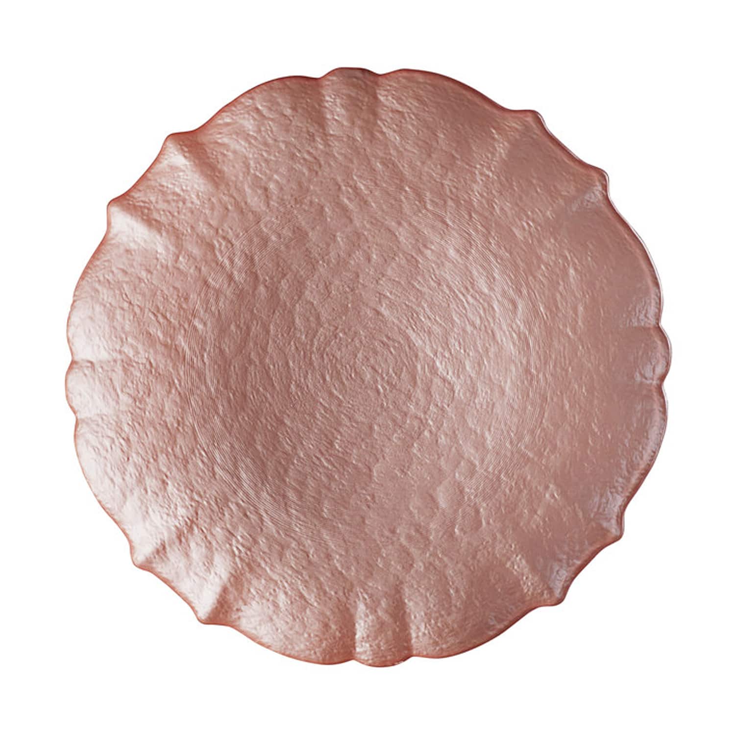 American Atelier - Ice Queen Blush Charger Plate 13"D - Pink