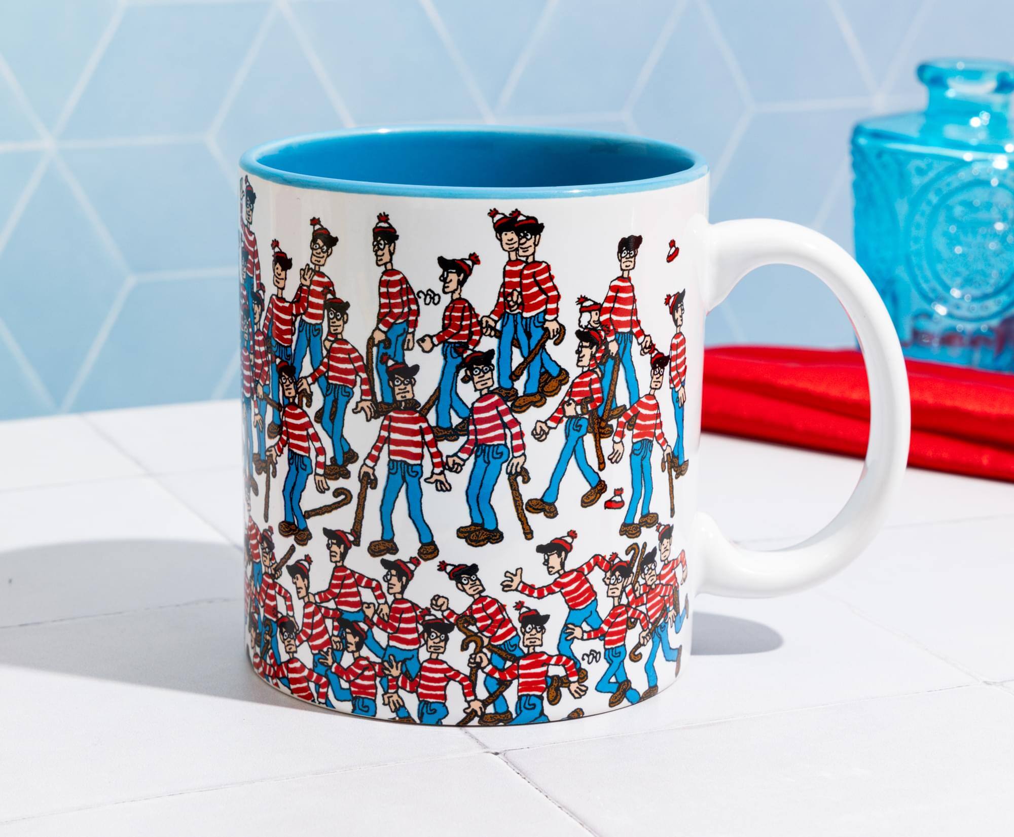 Alt View 5. Silver Buffalo - Wheres Waldo Land Of Waldos 20-Ounce Ceramic Mug - White.