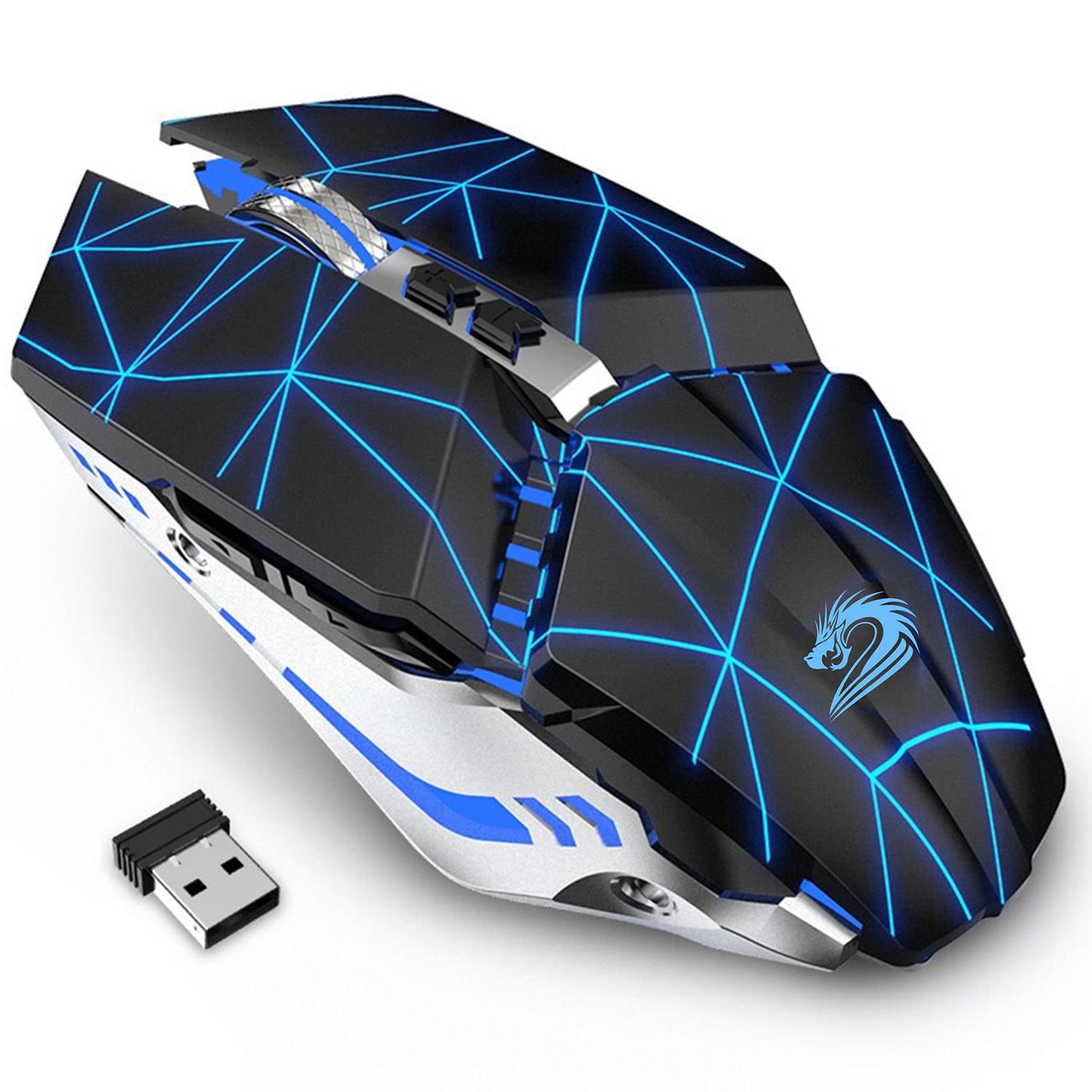 Cozy Serene - Wireless Mouse Rechargeable Silent LED T12 Gaming 2.4g Optical Computer Mice With - Wireless - starry black