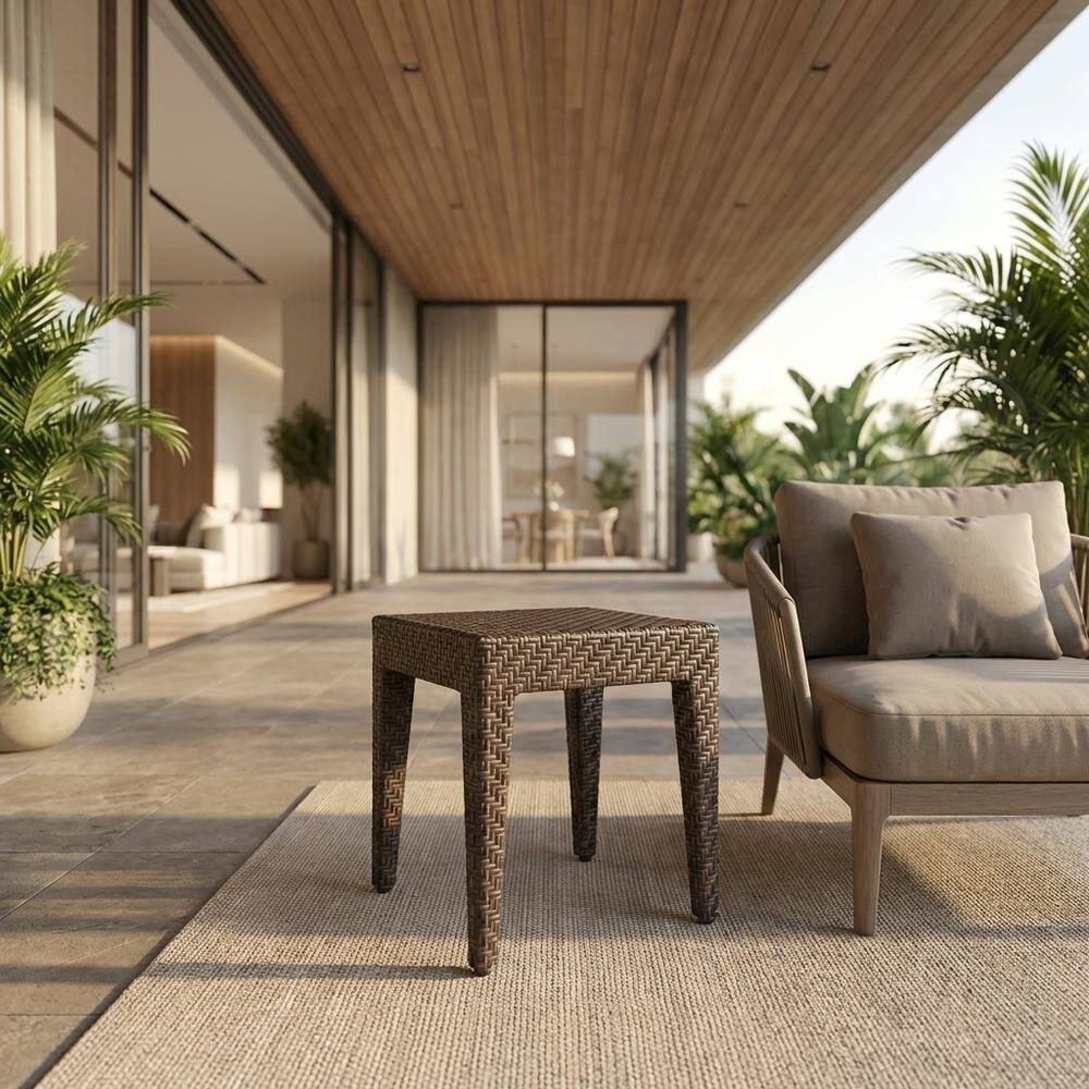 Left. Panama Jack Outdoor - Soho End Table - Brown.