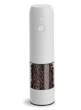 FINEAK - USB Rechargeable Electric Pepper Mill (1-Pack) - White