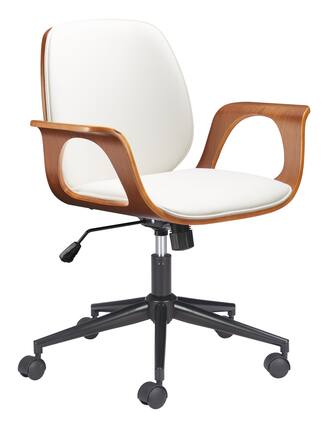 Front. Hivvago - Ali Office Chair White - White.