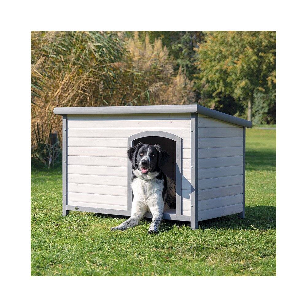 Angle. TRIXIE - Natura Classic Dog House - Gray.