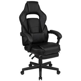 Emma + Oliver - Ergonomic Gaming Chair -Recline Back/Arms, Footrest, Massaging Lumbar - Black