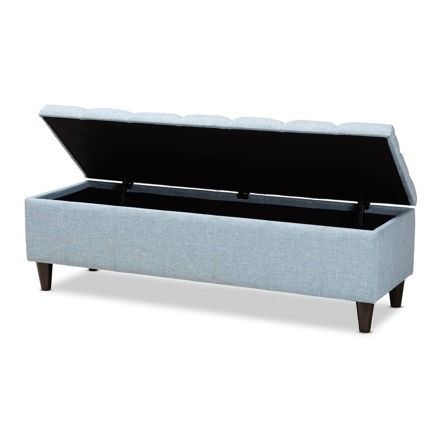 Baxton Studio Brette Mid Century Modern Fabric Upholstered Finished ...