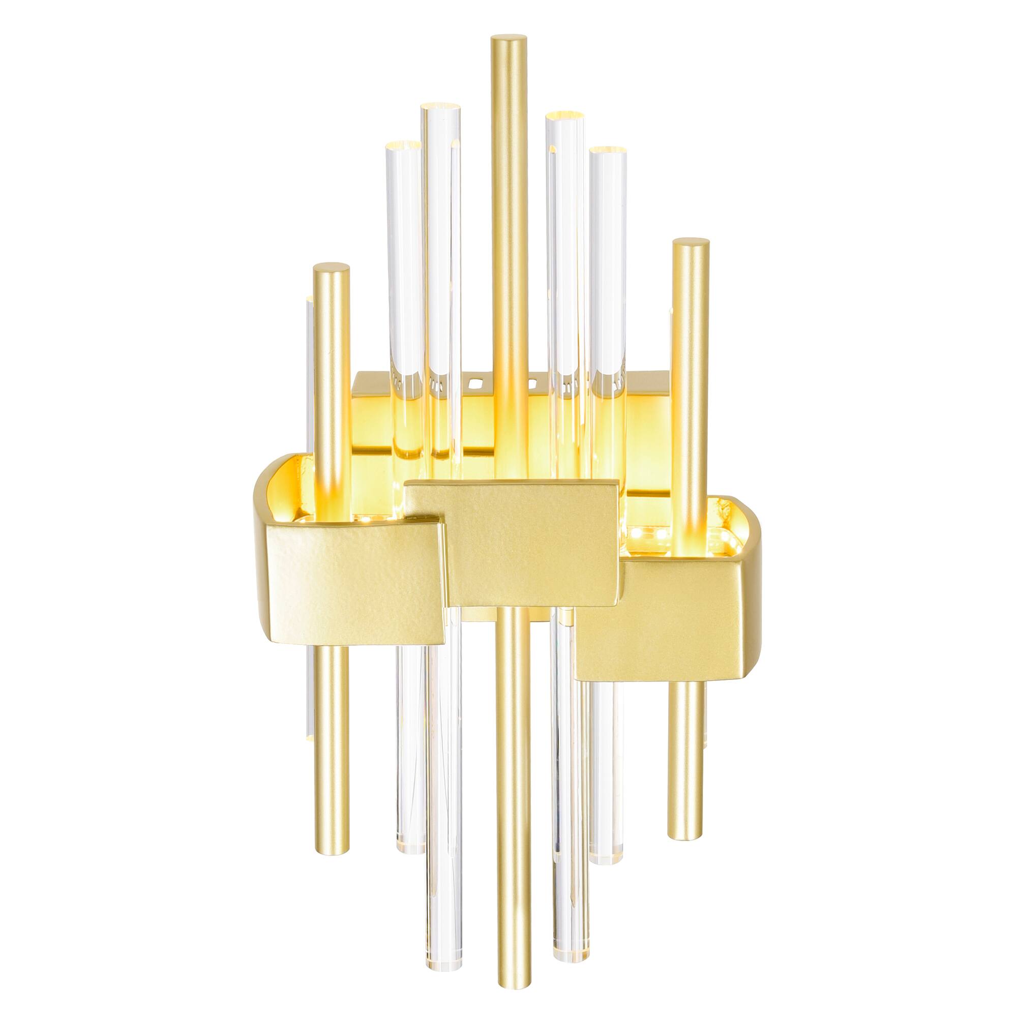 Angle. CWI Lighting - Millipede 7 in LED Satin Gold Wall Sconce - Satin Gold.
