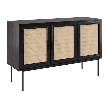 Angle. CorLiving - CorLiving - Contemporary Sideboard Buffet - Black Ravenwood.