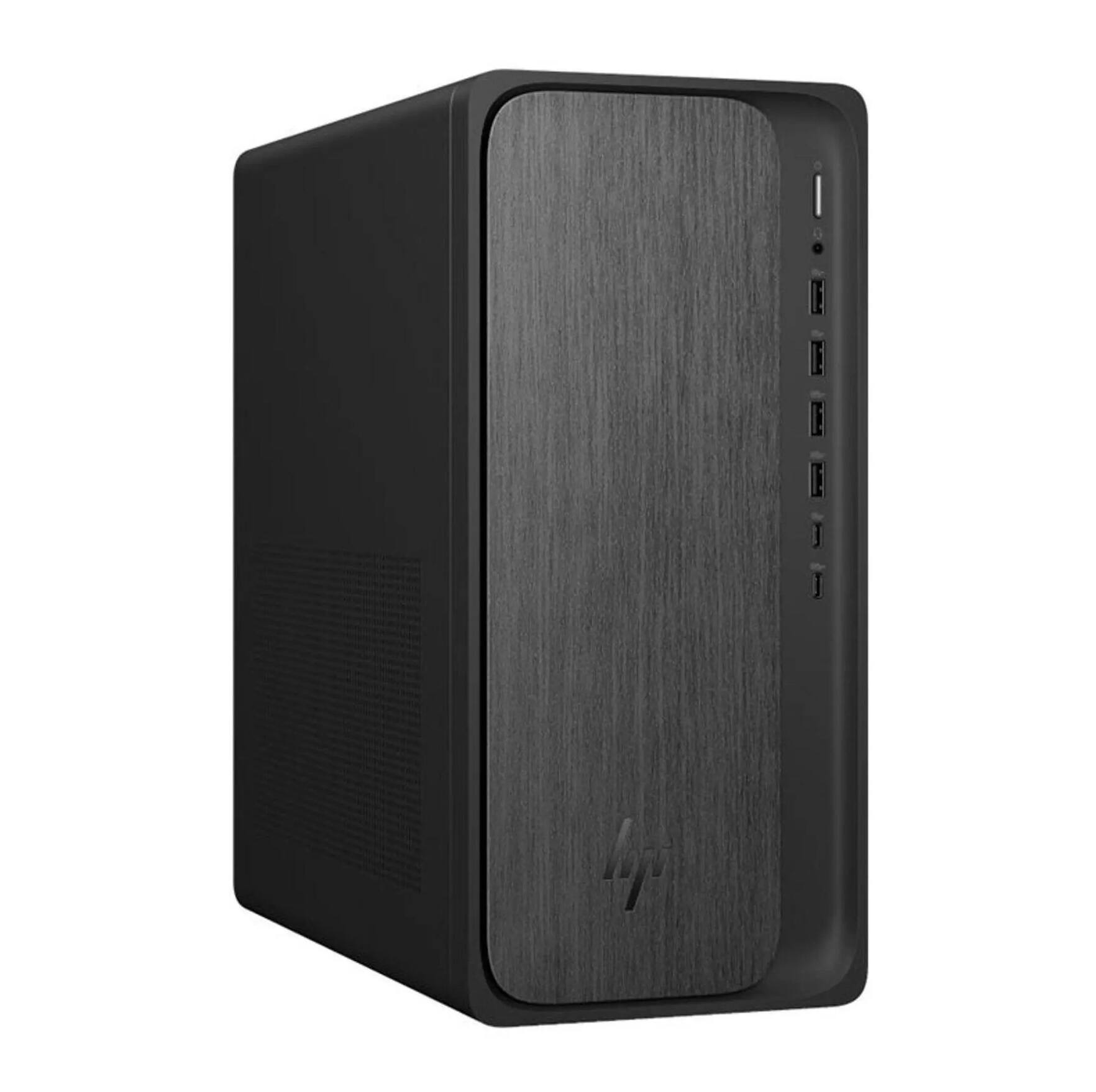 Alt View 10. HP - OmniDesk Desktop (Ryzen 3 8300G, 32GB, 1TB SSD, AMD Radeon 740M, WiFi 6, Bluetooth 5.4, Win 11 Pro) w/USB Hub - Gray Wood.
