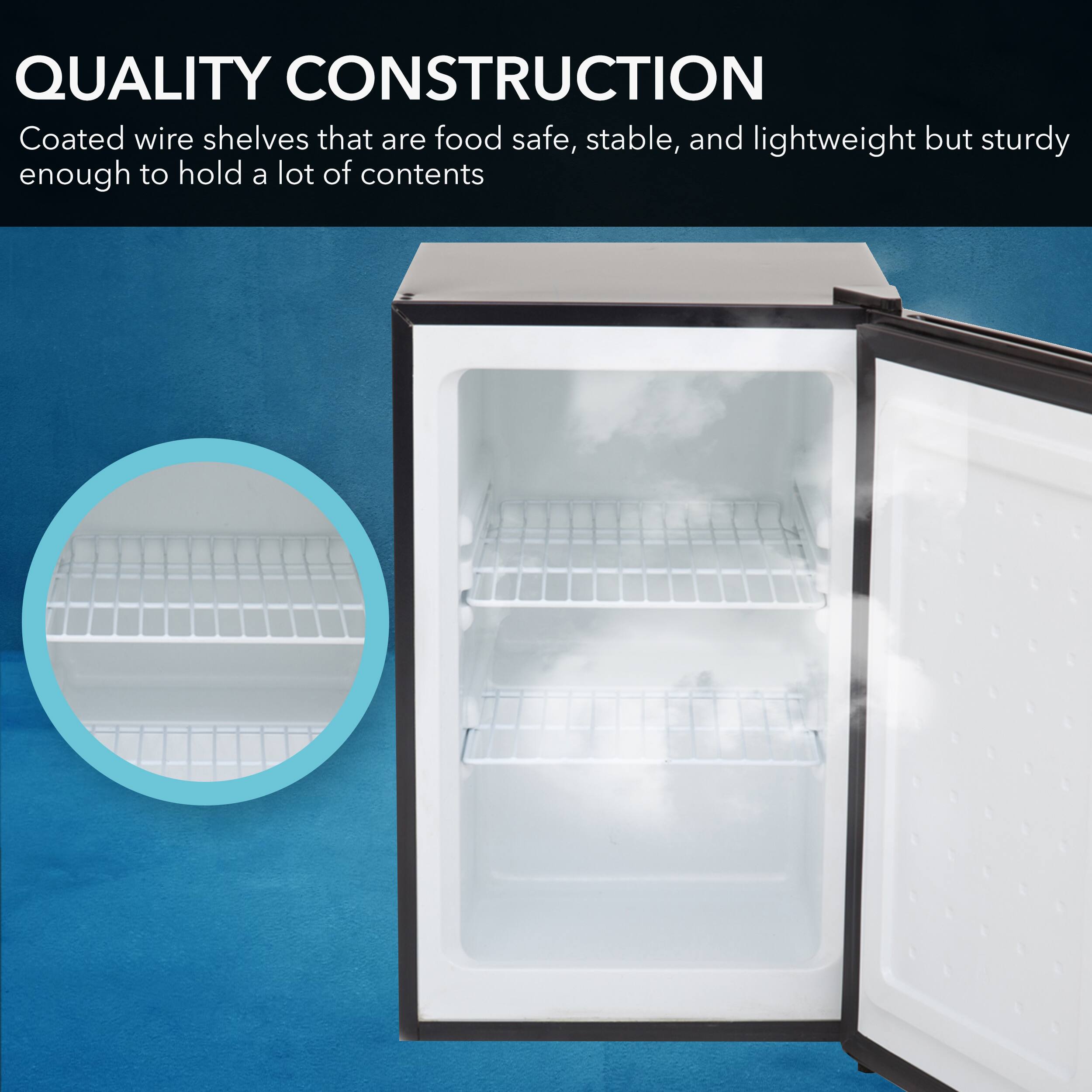 Left. Whynter - 2.1 cu.ft Energy Star Upright Freezer with Lock - Rose Gold.