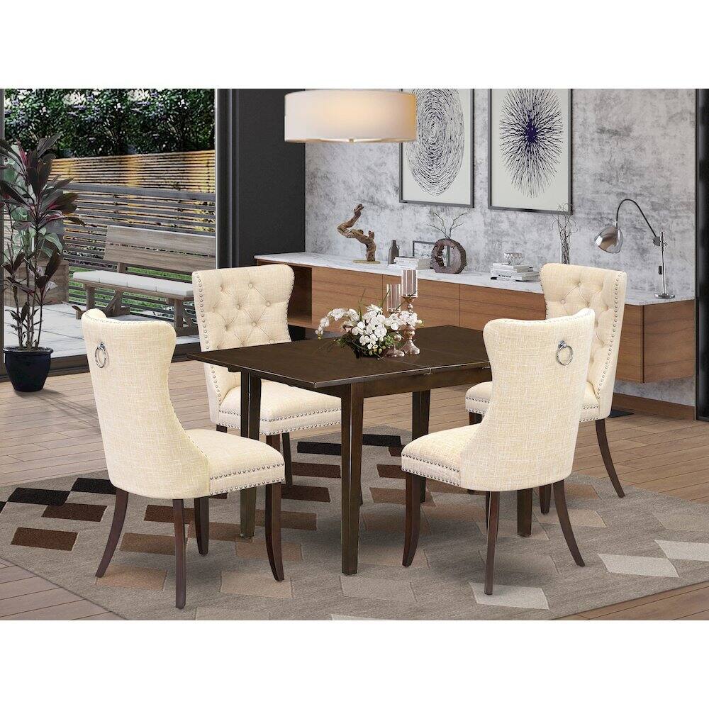 Alt View 8. East West Furniture - 5 Piece Dinette Set - Red.