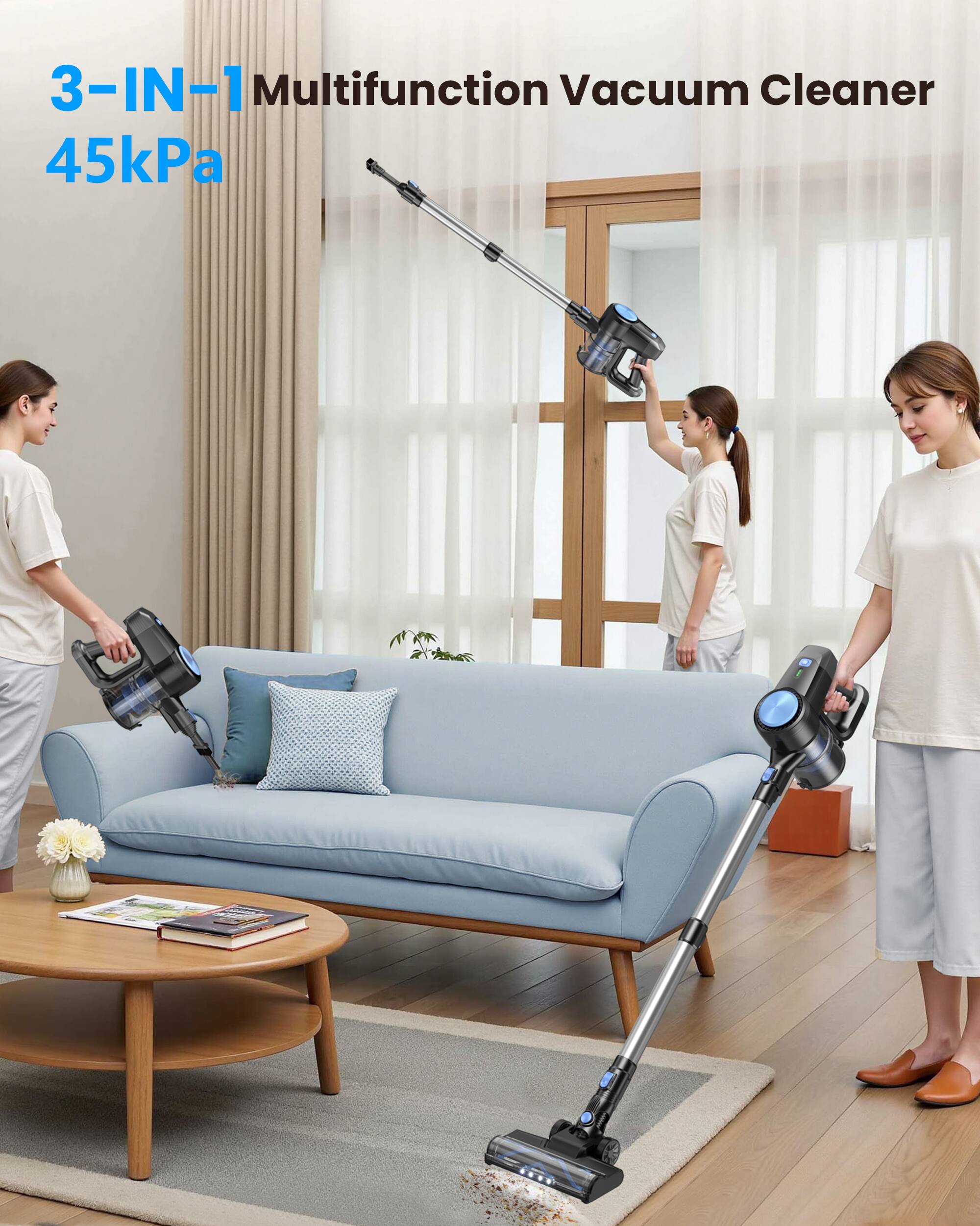 3-IN-1 Multifunction Vacuum Cleaner  
45kPa