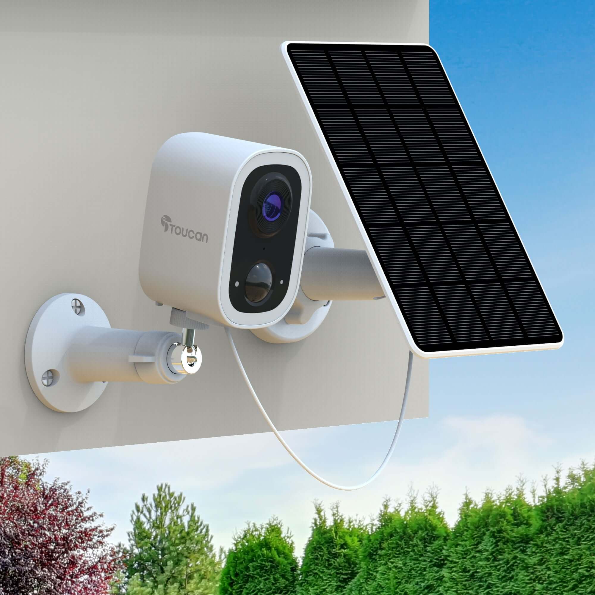 Alt View 4. Toucan - Toucan TWCS4SCP 3-Watt Solar Charger for Toucan Wireless Security Camera S4 - White.
