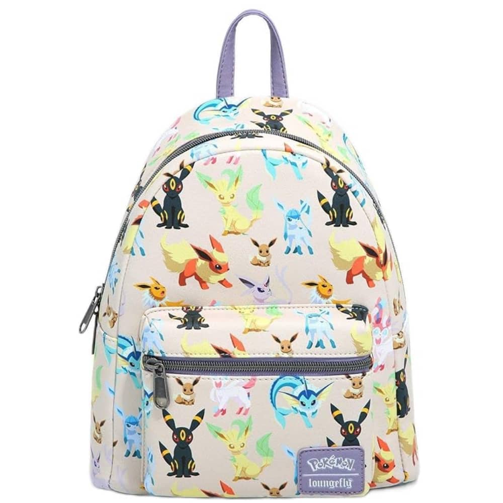 UPD - Loungefly All Over Print Pokemon Eeveelutions Mini Faux Leather Shell Backpack - Multicolored