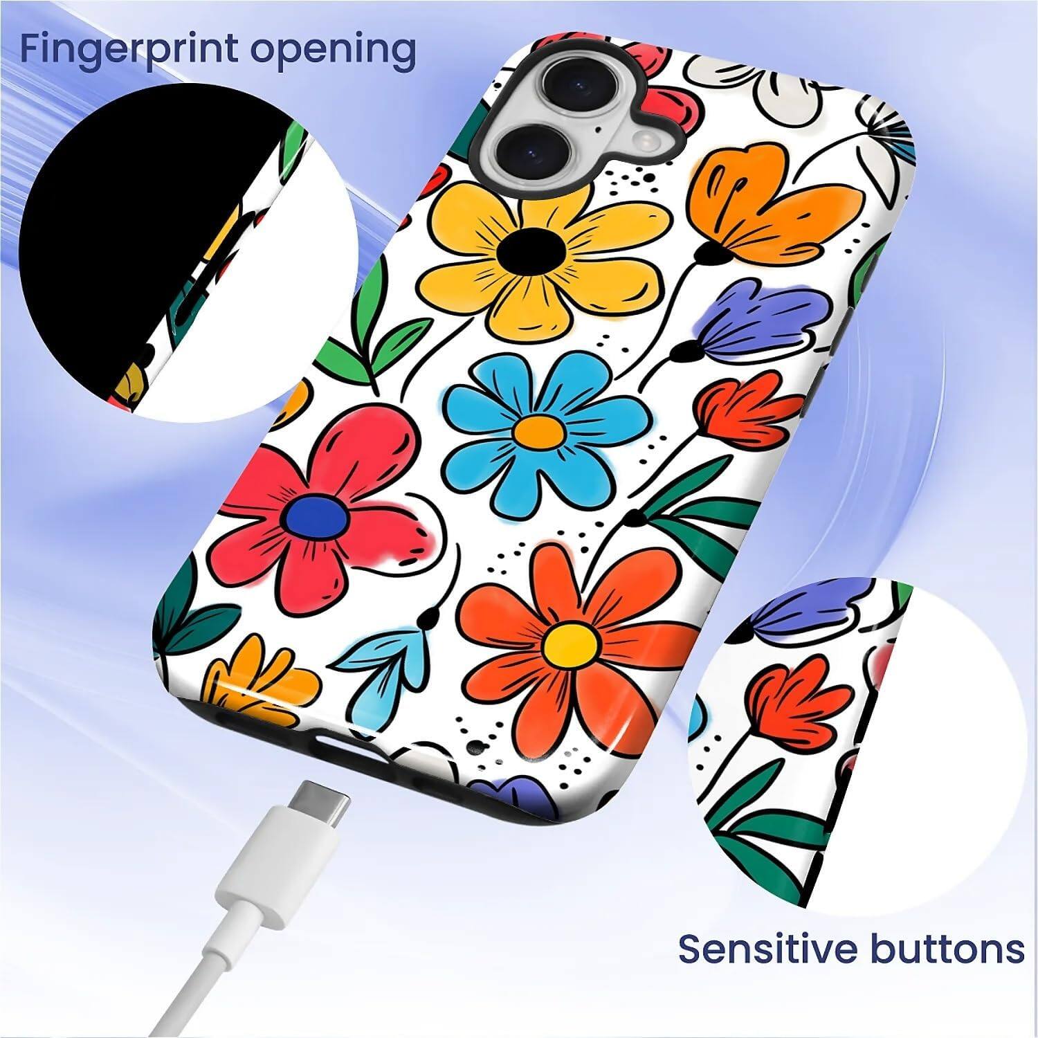 Fingerprint opening  
Sensitive buttons