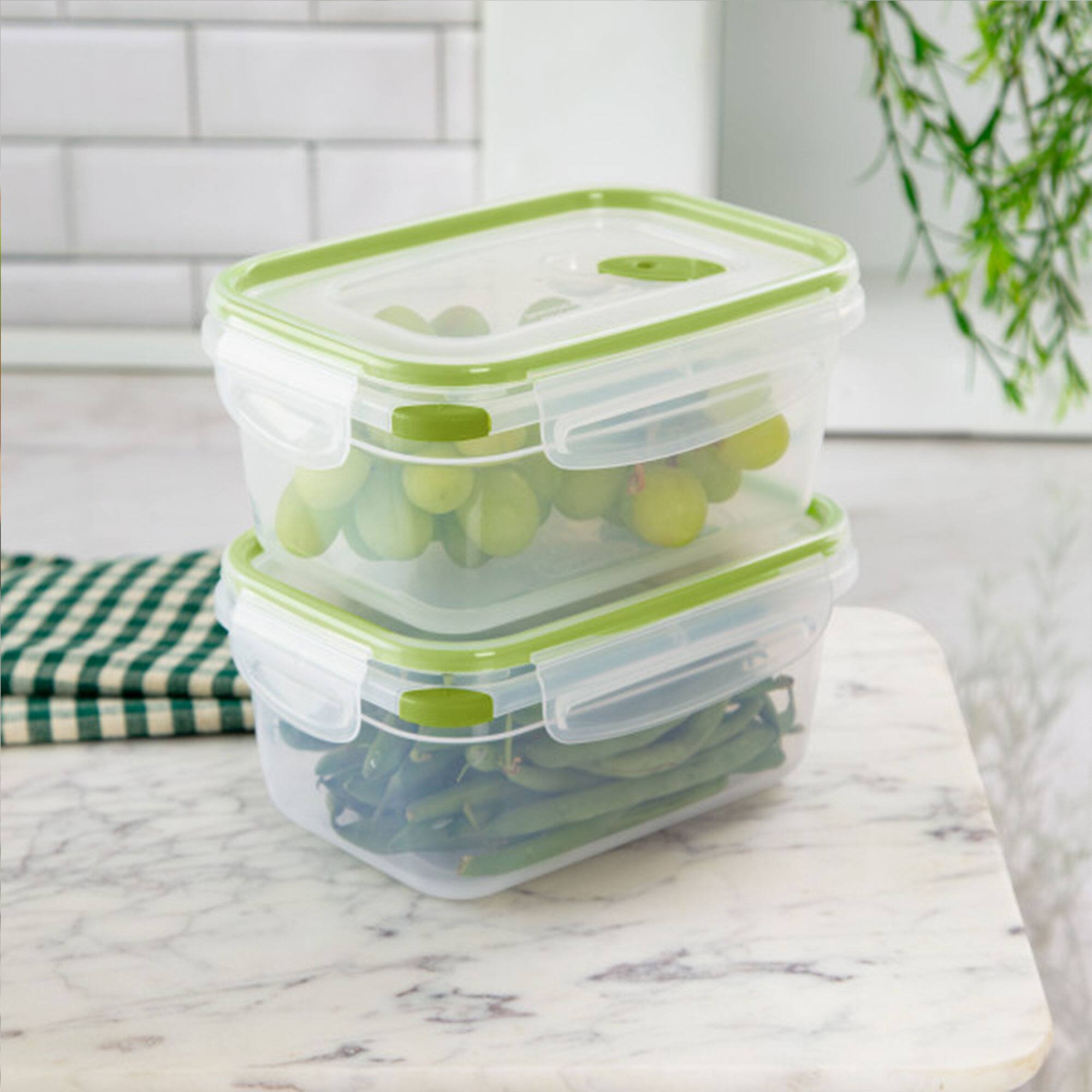 Alt View 10. Sterilite - Sterilite 4.5 Cup Rectangle Ultra-Seal Food Storage Container, Green (6 Pack) - New Leaf.