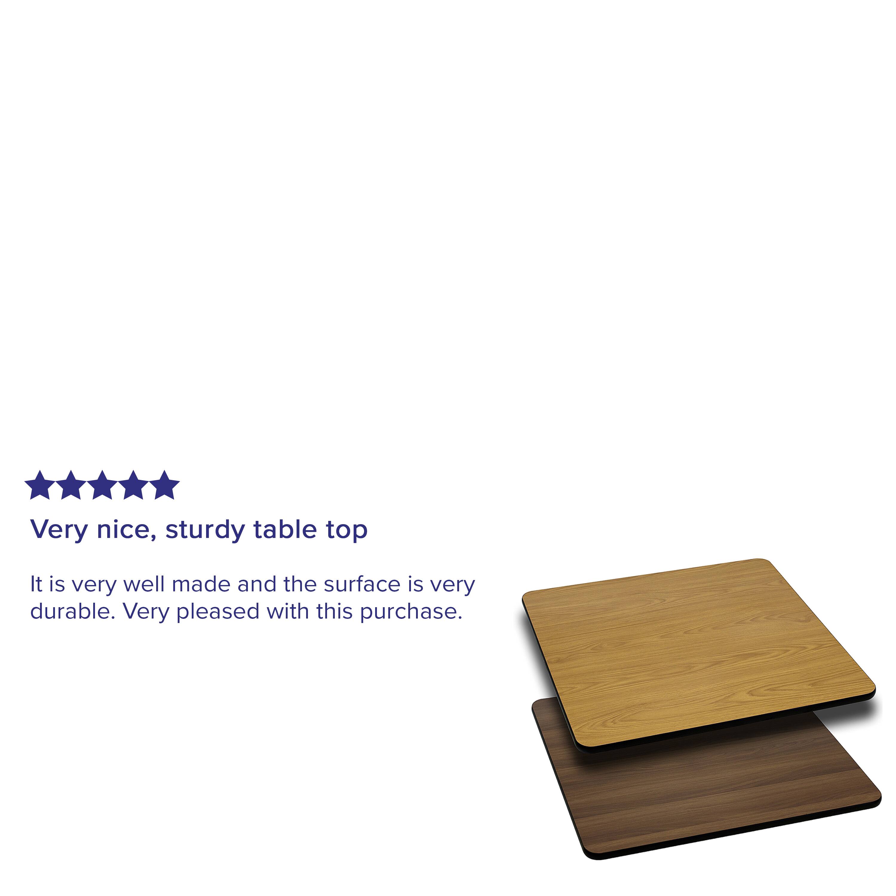 Very nice, sturdy table top

It is very well made and the surface is very durable. Very pleased with this purchase.