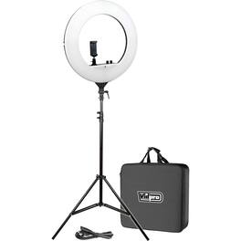 Vidpro RL-18 LED 18-Inch Ring Light Kit with Stand and Case - 55W Dimmable 3200-5600K Variable Color Control Ring