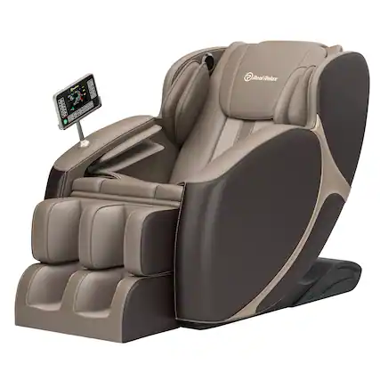 Front. Essen Blissed - Favor BS-06 Full Body Zero Gravity with Shiatsu Massage Chair - Brown.
