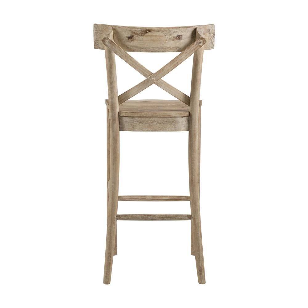 Left. FurniFact - Beach Counter Stool with Back Support for Kitchen Island or Bar Seating - Beach.