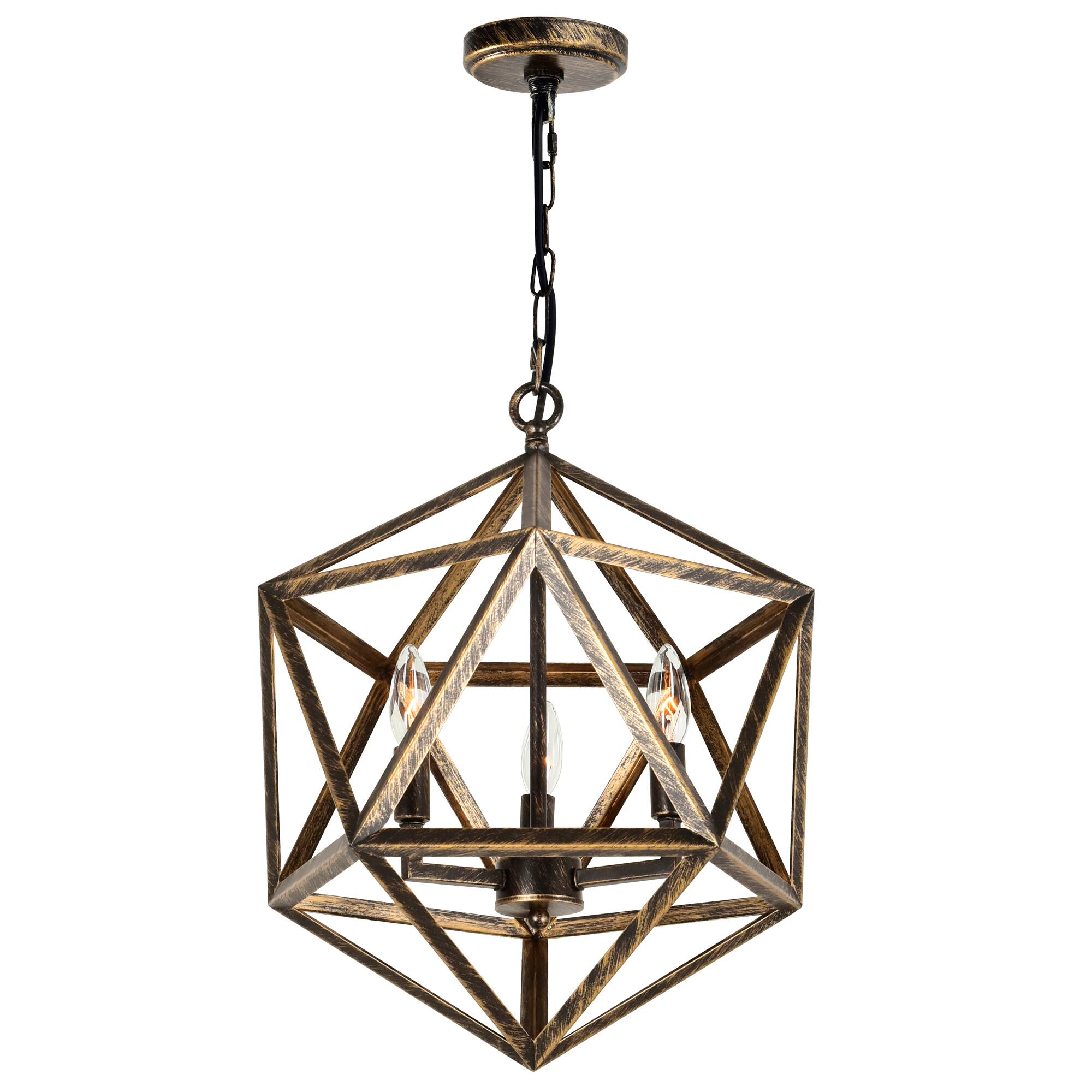 Left. CWI Lighting - Amazon 3 Light Up Pendant With Antique forged copper Finish - Antique Forged Copper.