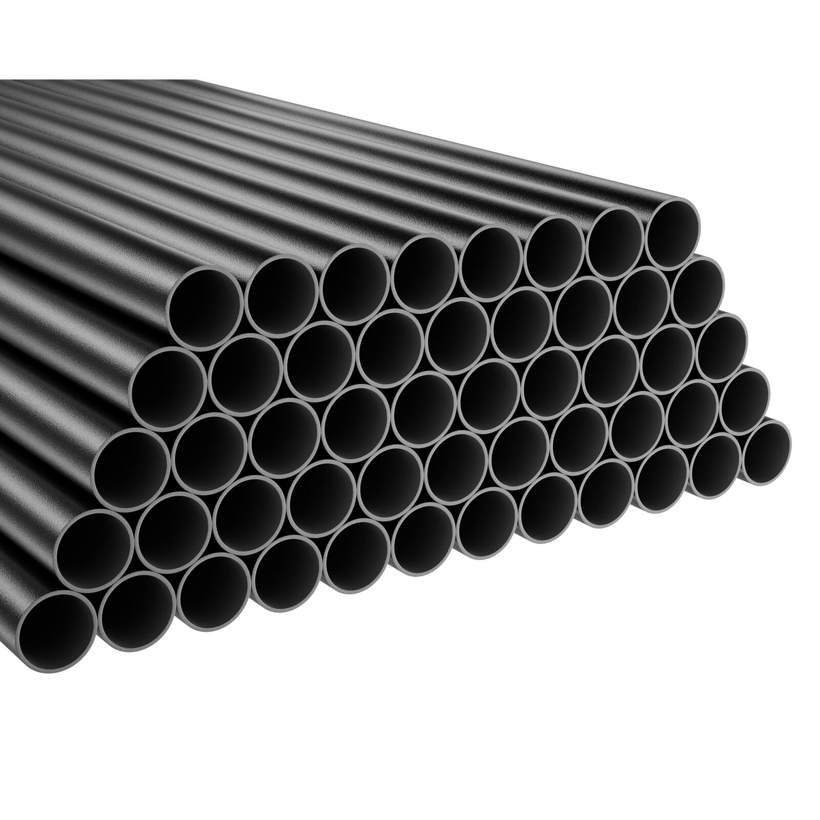 Alt View 5. VEVOR - 125 Pack Deck Balusters, 26 in Aluminum Railing Spindles, 3/4 in Diameter Hollow Round Metal Decking Stair Balusters - Black.