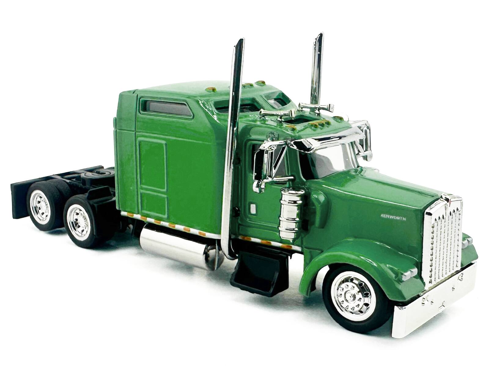 Alt View 2. HO Logistics Replicas - Kenworth W900L Truck Tractor with Sleeper Cab Lime Green 1/87 (HO) Scale Plastic Model Car by HO Logistics.