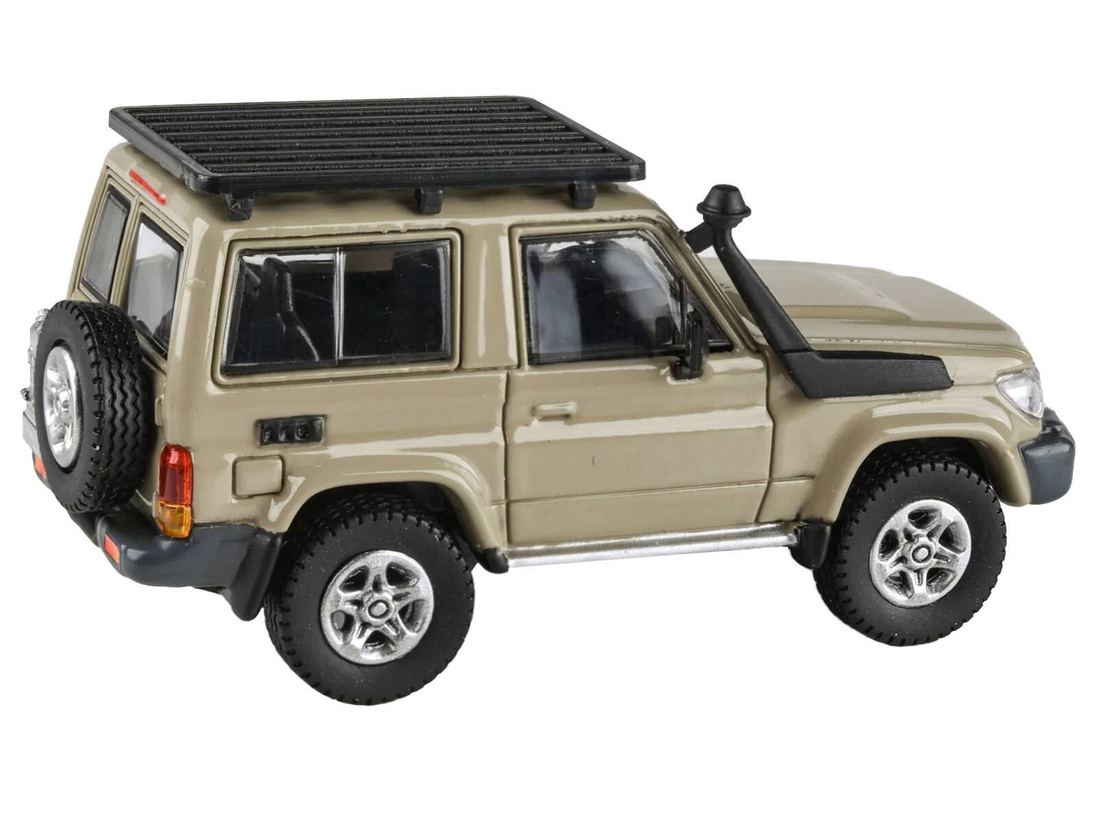 Angle. Paragon - 2014 Toyota Land Cruiser 71 SWB (Short Wheel Base) Sandy Taupe Brown 1/64 Diecast Model Car by Paragon Models - Taupe Brown.
