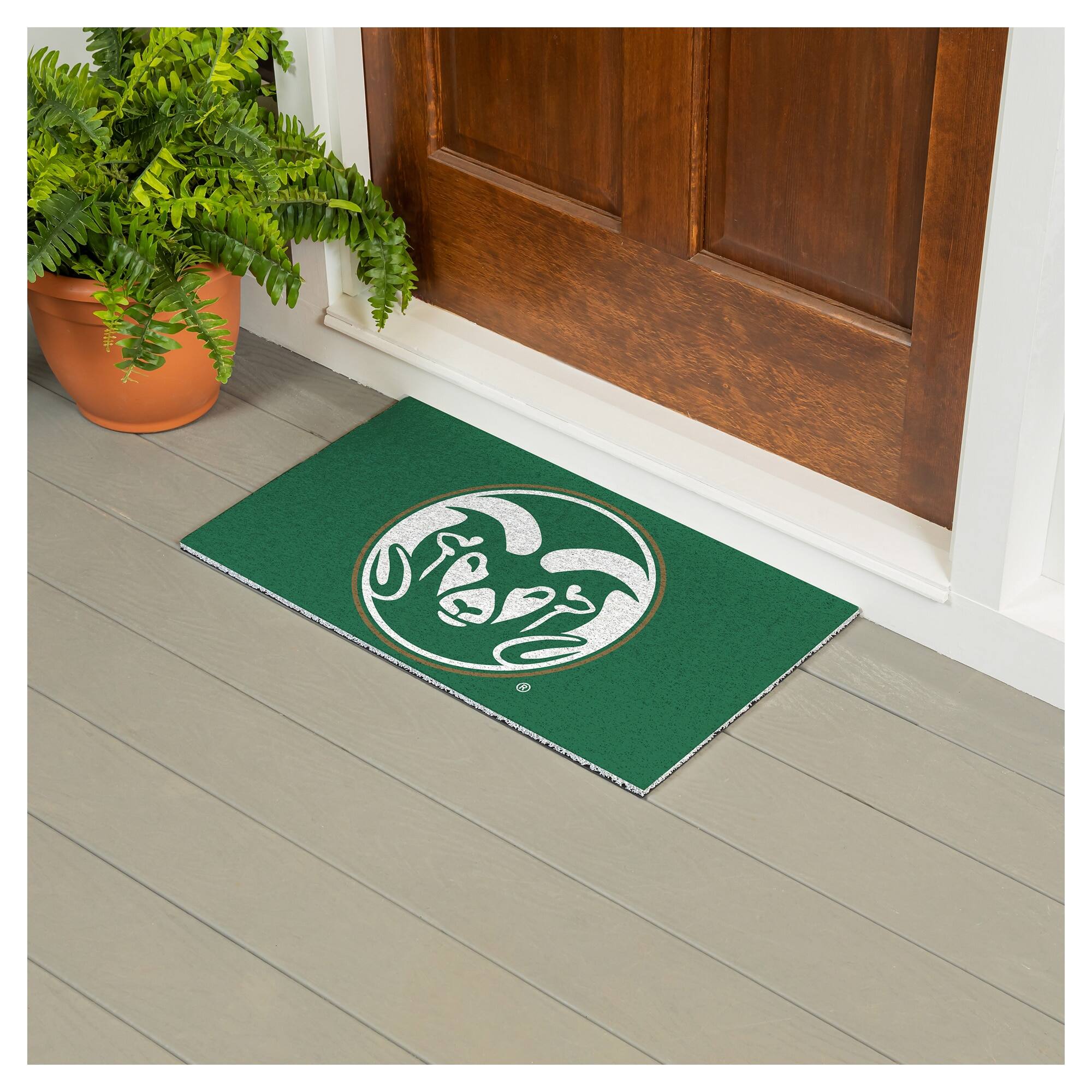 Alt View 2. Evergreen Enterprises - Colorado State Rams 16" x 28" Full Color Indoor/Outdoor Logo Turf Mat - Multicolor.