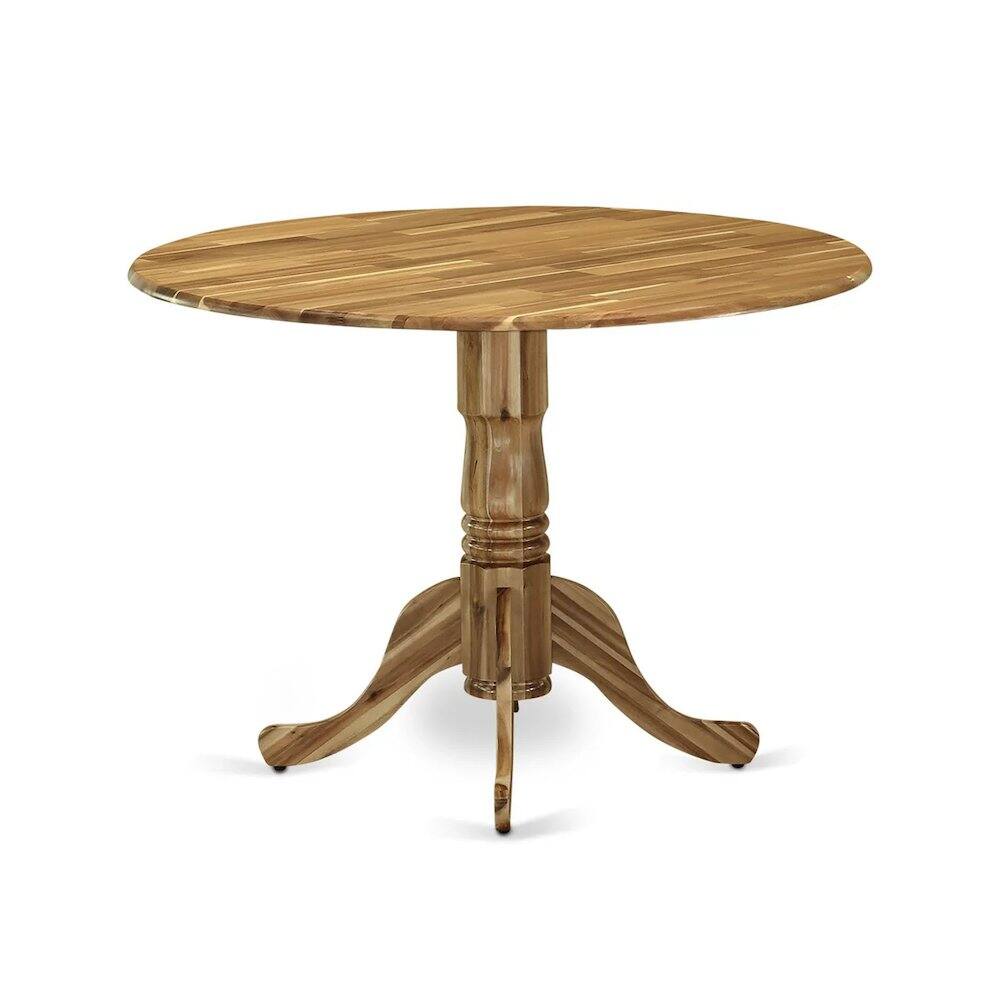 Left. East West Furniture - Dining Room Set Natural - Brown.