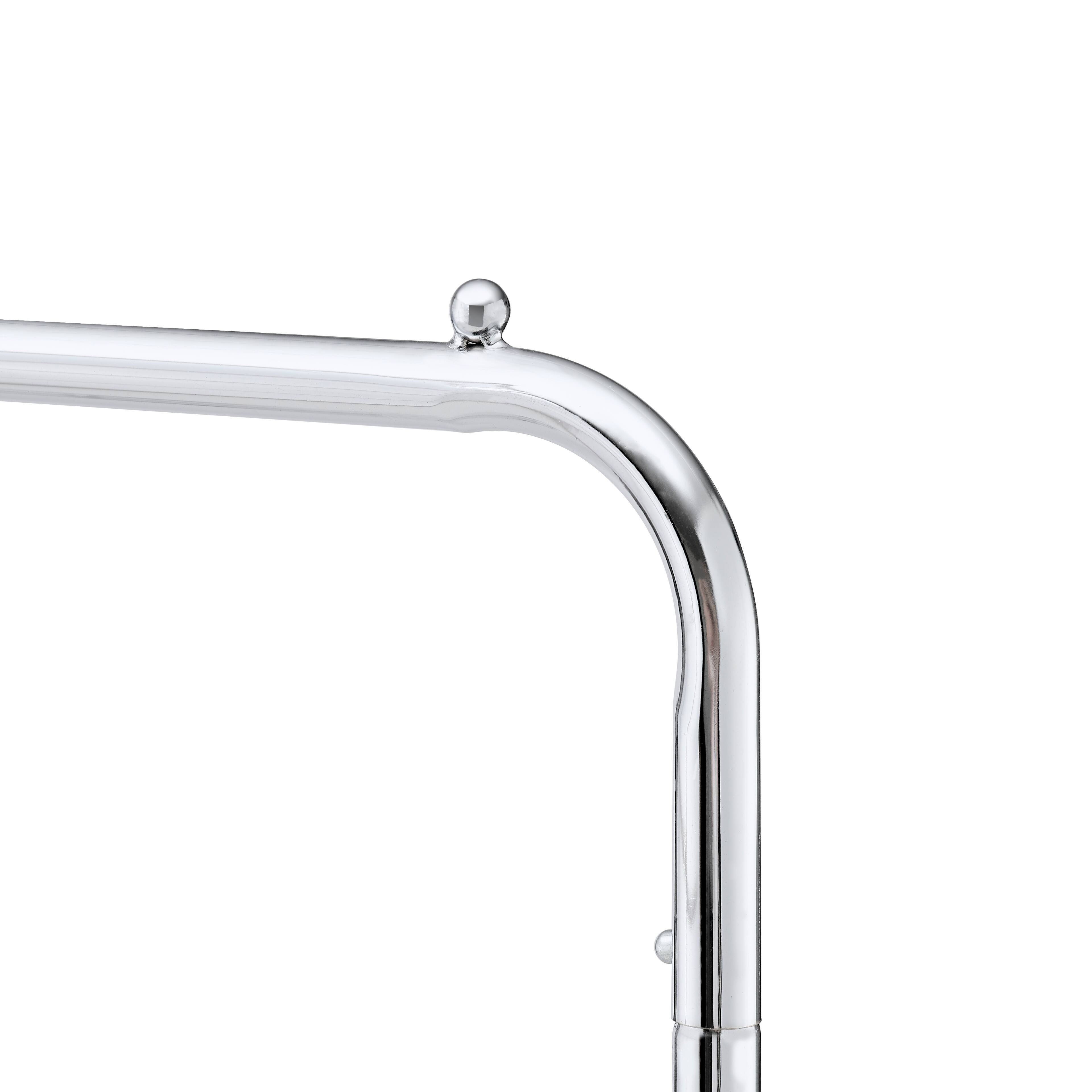 Alt View 2. COWLOWN - Rolling Garment Rack with Basket Heavy Duty Clothes Hanging Rack Silver 2 Pcs in One Carton - Silver.