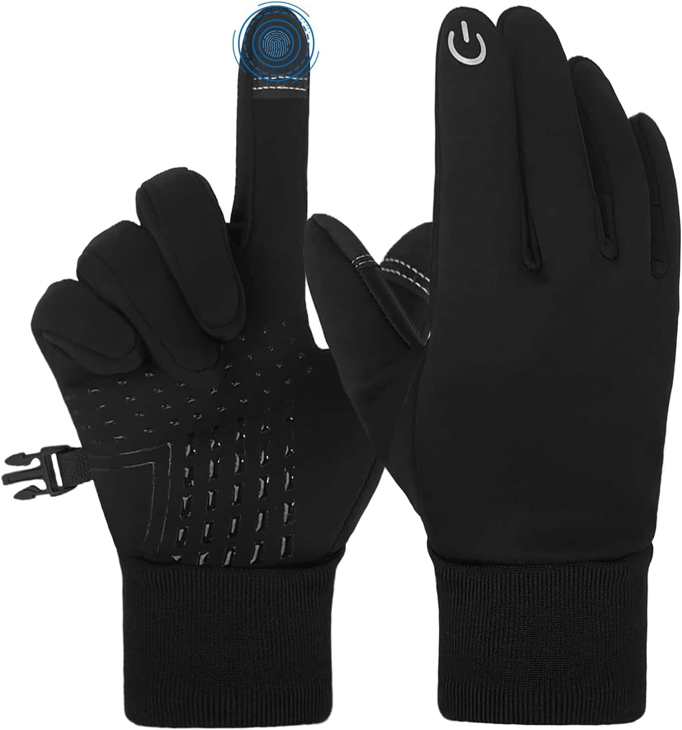 Cozy Serene - Waterproof Winter Gloves for Men Women Touchscreen Warm Thermal Fleece Snow Driving Cycling Running - Large