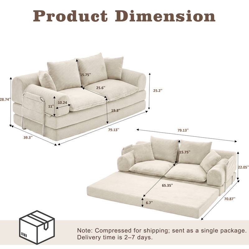 Product Dimension: 15.75" x 25.6" x 25.2" x 28.74" x 10.24" x 11" x 19.3" x 79.13" x 79.13" x 39.3" x 15.75" x 22.05" x 65.35" x 6.7" x 70.87"

Note: Compressed for shipping; sent as a single package. Delivery time is 2-7 days.