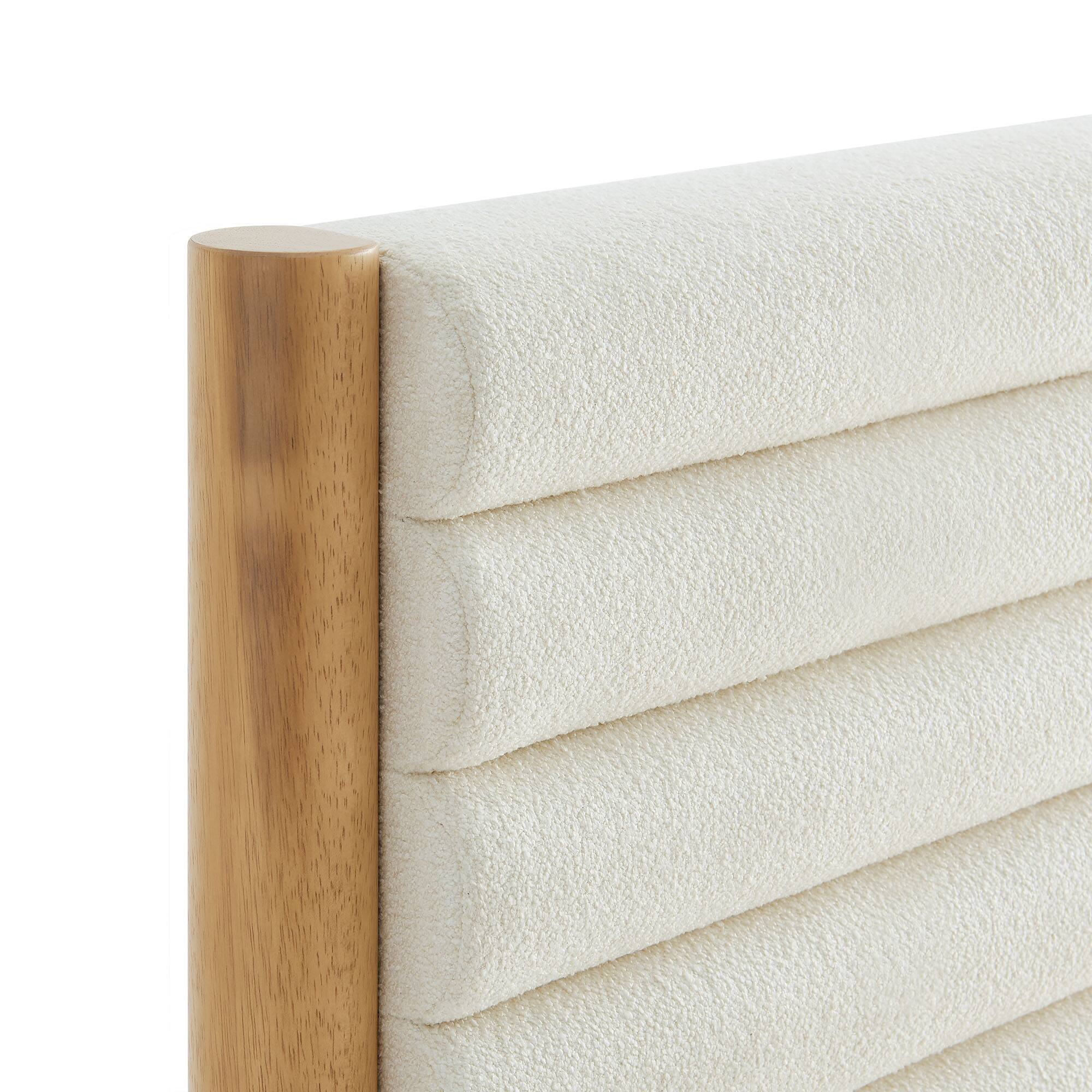 Alt View 4. Modway - Keynote Upholstered Fabric Curved Queen Platform Bed - Gray.