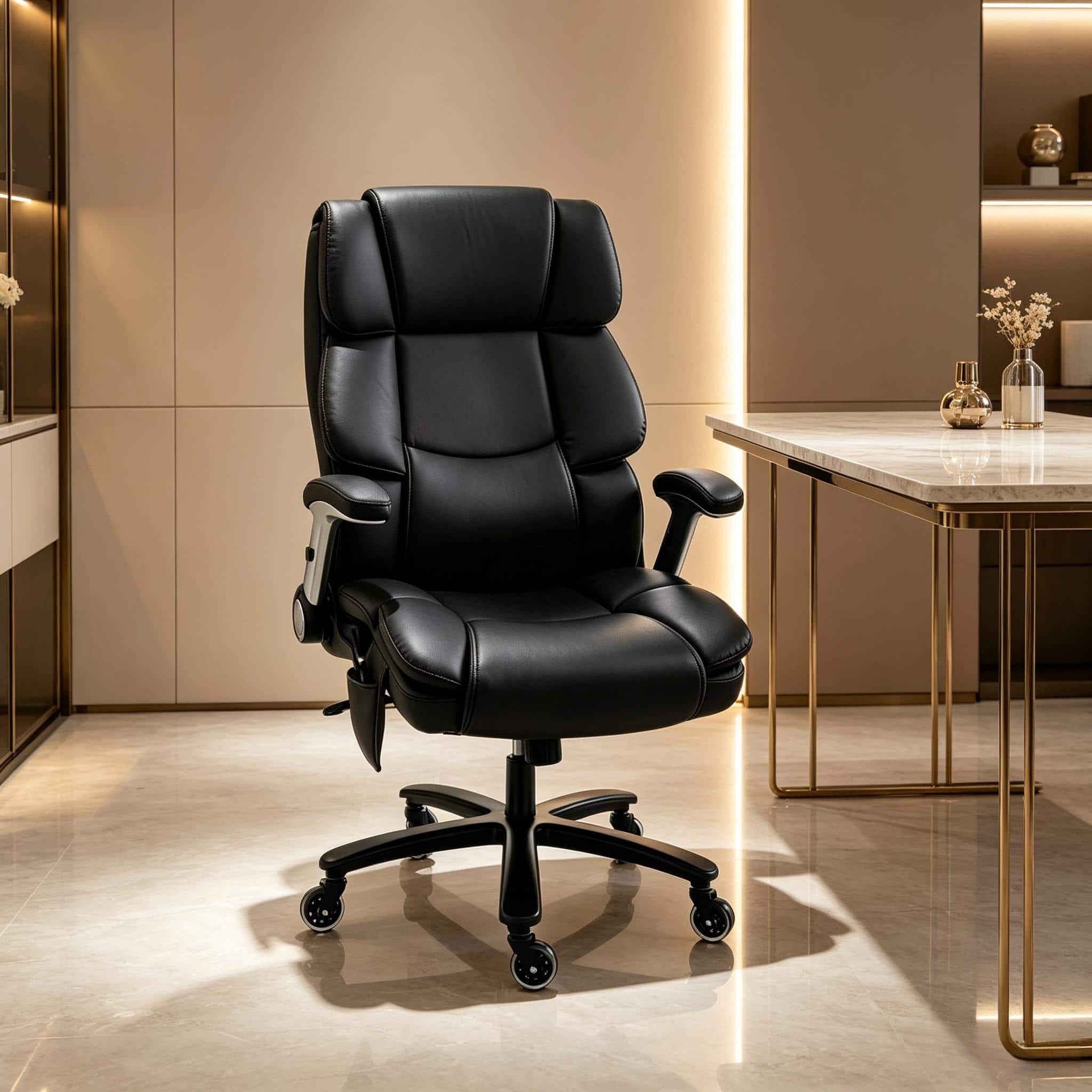 Forest'nSky - Ergonomic Desk Office Chair with Pet-Resistant Fabric, Airbag Lumbar Support and Flip-Up Armrests - Black price history on PriceWatchPro