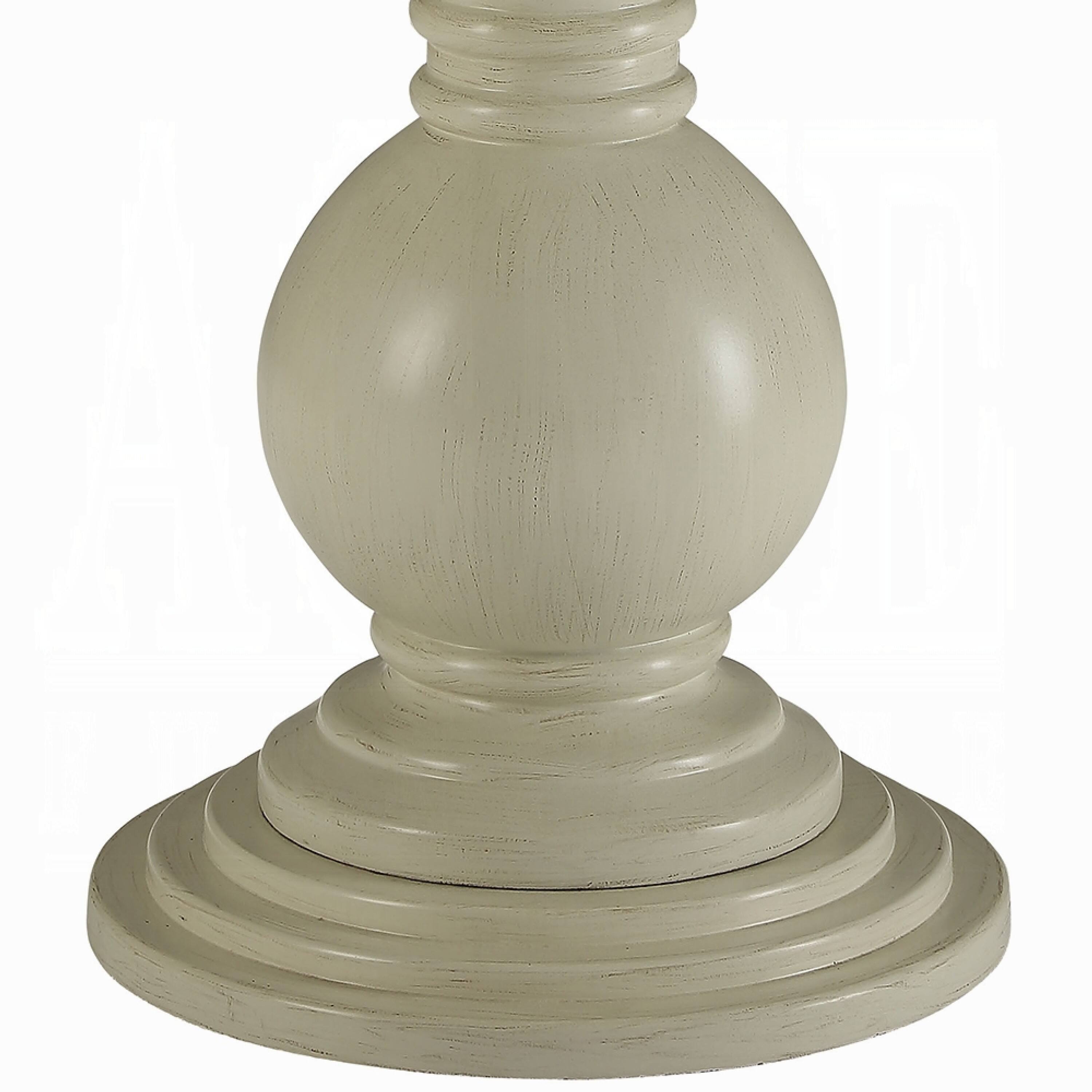 Alt View 3. Manhattan Lane - Wooden Accent Table with Pedestal Base - White.