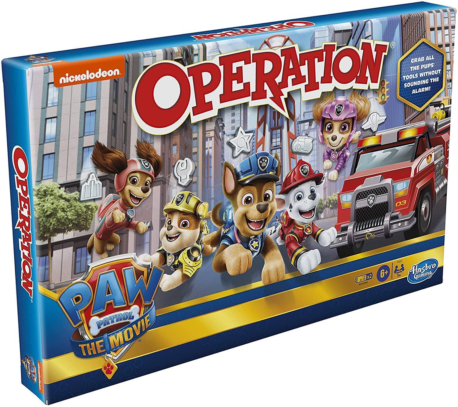 Operation Grab All the Pups' Tools Without Sounding the Alarm! 03 Operation & x2 6+ Fish Hasbro Gaming Paw Patrol Movie The Nickelodeon