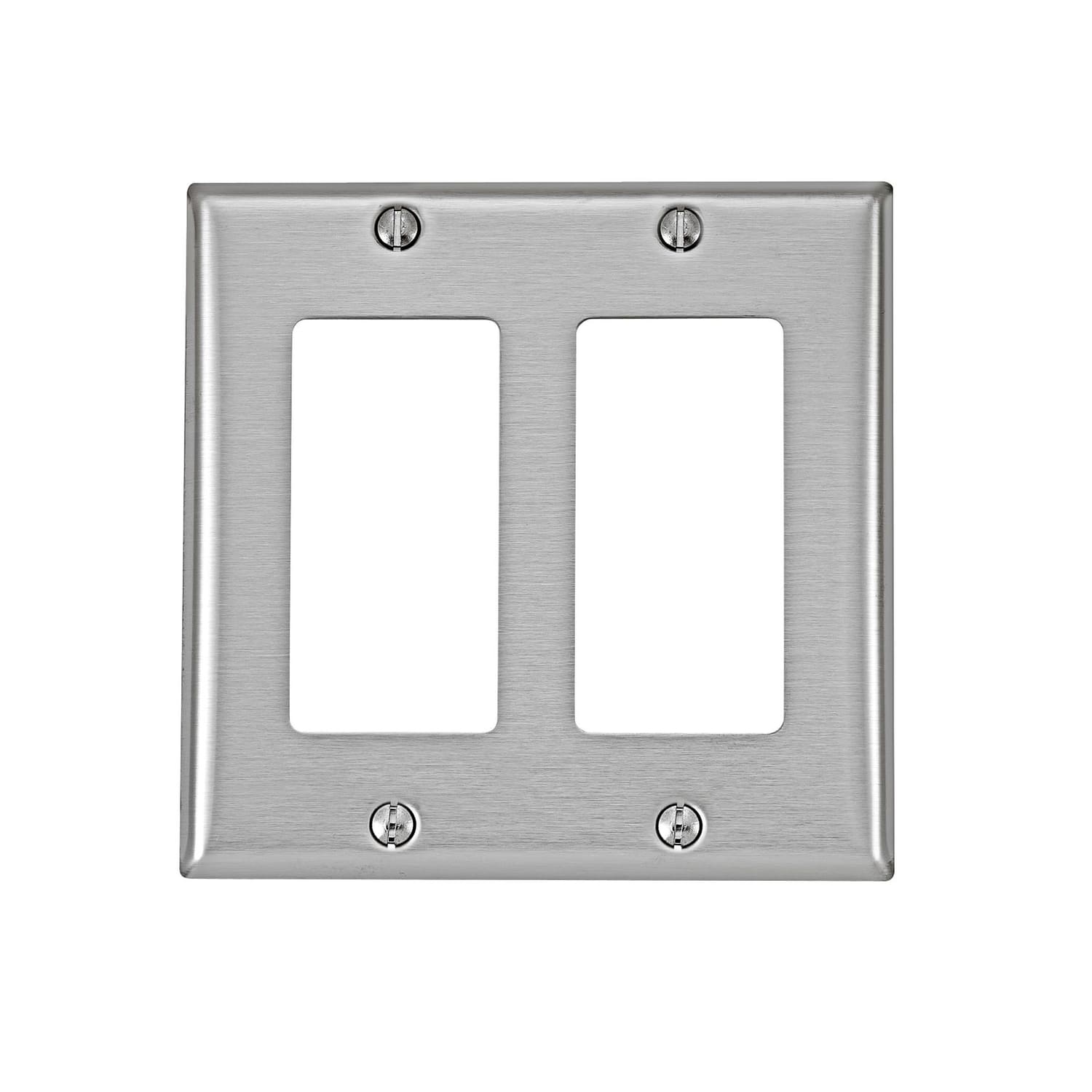 Leviton - Antimicrobial Powder Coated 2 gang Stainless Steel Decorator Wall Plate 1 pk - Gray price history on PriceWatchPro