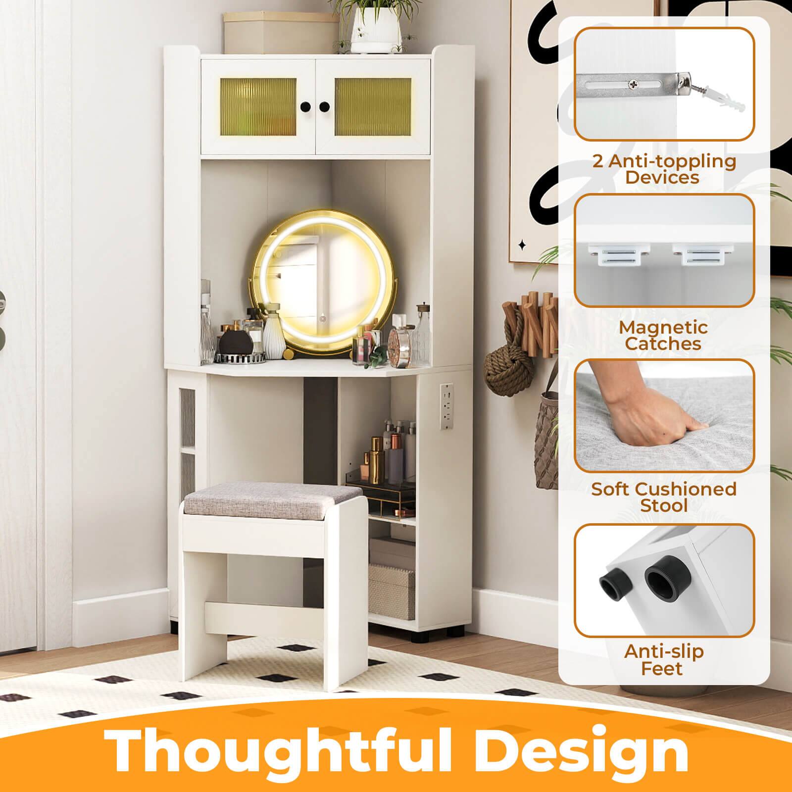 - 2 Anti-toppling Devices
- Magnetic Catches
- Soft Cushioned Stool
- Anti-slip Feet
- Thoughtful Design