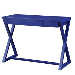 Manhattan Lane - Writing Desk with X Base and 1 Center Drawer - Blue