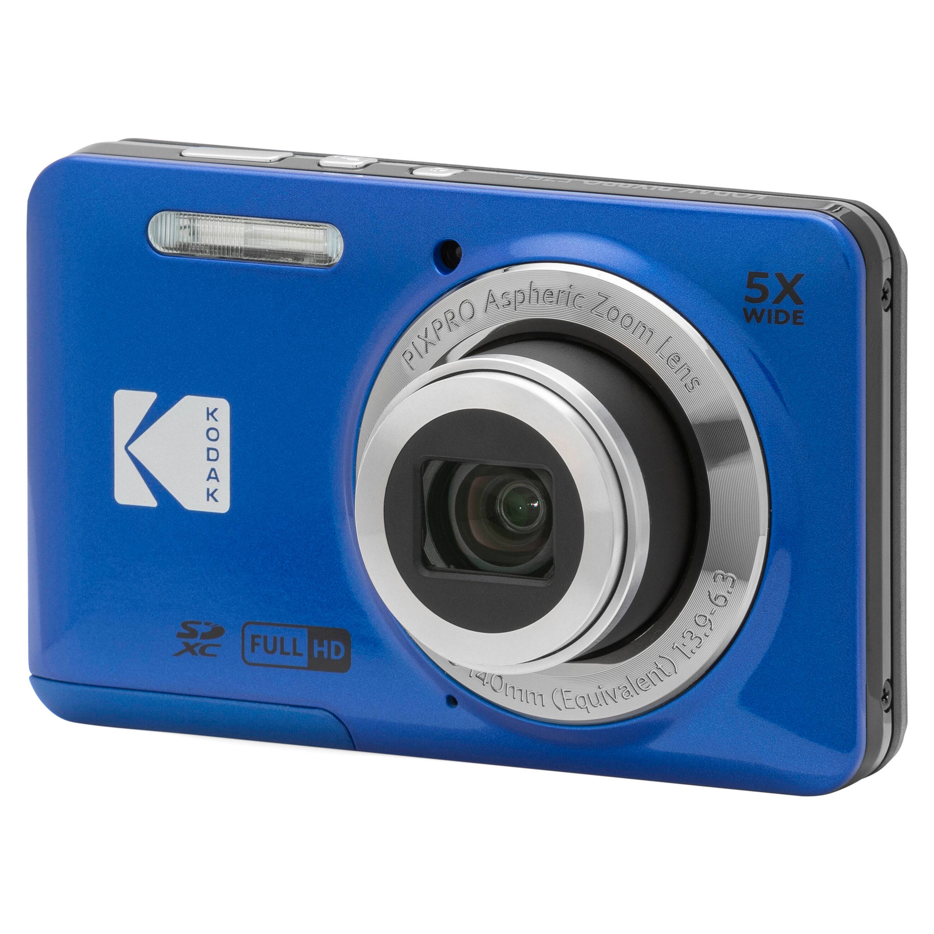 Left. Kodak - PIXPRO FZ55 16.4 Megapixel Compact Camera - Blue.