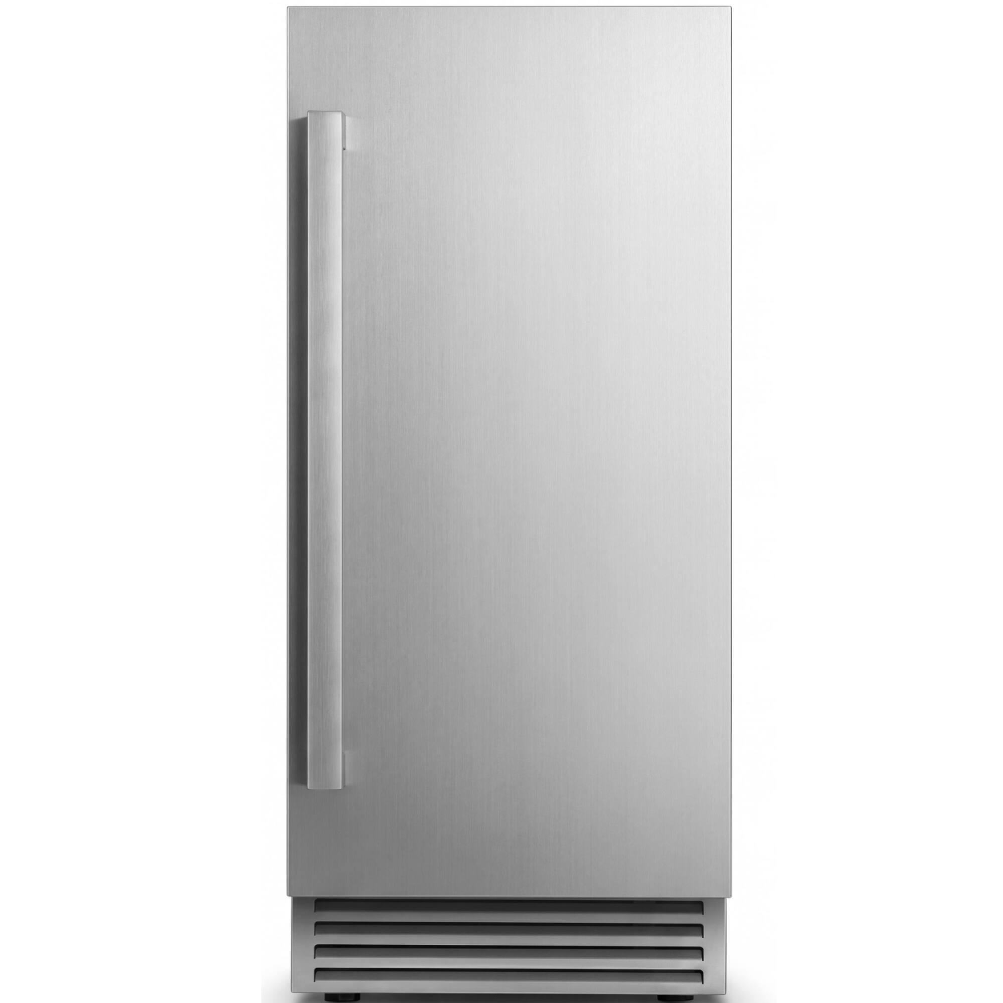 Front. Ca'Lefort - 15 Inch Panel Ready Built-In Nugget Ice Maker, 88 Lbs/Day,, Ice Machine, Reversible Door, for Home Bar & Outdoor Kitchen - Stainless Steel.