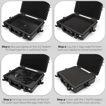 CASEMATIX Waterproof Hard Case for 15.6 17.3 CASEMATIX Waterproof Hard Case for 15.6 17.3