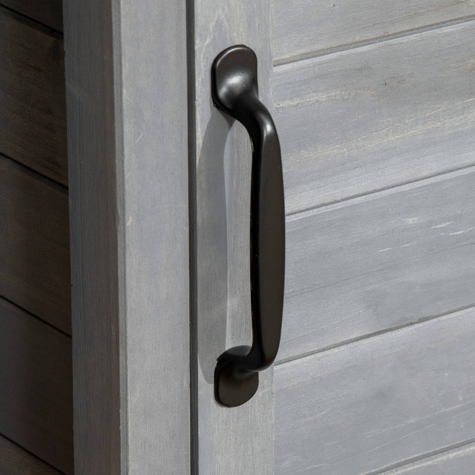 Alt View 7. Outsunny - Potting Bench Table with Sink, Outdoor Work Bench Table with Storage Cabinet, Hooks, Removable Sink - Gray.